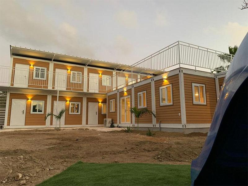 Prefab container dormitory in Aruba
